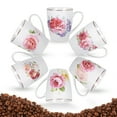 thumbnail image 4 of EPFamily 12 oz Floral Ceramic Coffee Mugs Set of 6 – Gold Rim Rose Tea Cups, Lead Free, Dishwasher Safe, Gift for Women, Wedding, Housewarming, 4 of 16