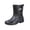 Black, variant on Waterproof Mid Calf Rain Boots Wet Weather Strolling, Seamless Rubber Muddy Boots Farm Gardening Footwear, Protective Shoes Outdoor Car Washing, Heavy Duty Utility Footwear Rainy Day Commute, Green 7