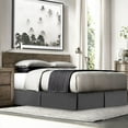 thumbnail image 2 of 14" Tailored Pleated Bed Skirt Dust Ruffle, Cal King, Gray, by Clara Clark, 2 of 4