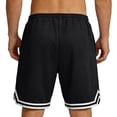 thumbnail image 4 of JoveMarine Men's Basketball Shorts with Drawstring, Casual Sports Shorts for Gym, Running and Daily Wear, Lightweight Quick-Dry Black L, 4 of 6