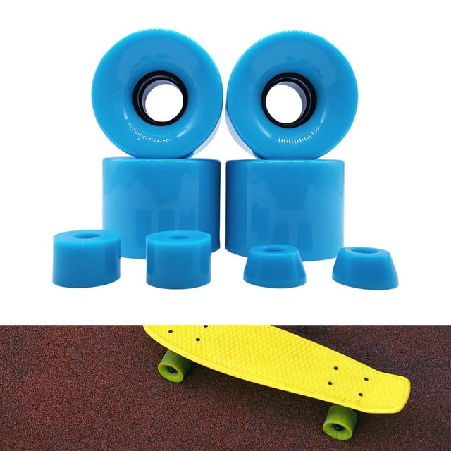 4 Uds Ruedas de monopatín shamjiam 78A 60mmx45mm Azul