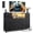 Black, variant on GALAXHERO 8-Drawer Large Dressers for Bedroom, TV Stand for 55'' TV with Charging Station and LED Lights, Rustic Brown Wood Grain Print