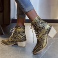 thumbnail image 2 of NECHOLOGY Botas Mujer Adulto Femenino Zapatos Botines de mujer Botines cortos Tacones altos con cordones Zapatos puntiagudos antideslizantes Botas de mujer con punta de mujer (Yellow, 8.5), 2 of 6