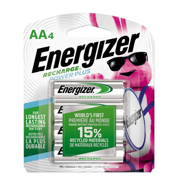 Energizer Rechargeable AA Batteries (4 Pack), Double A Batteries