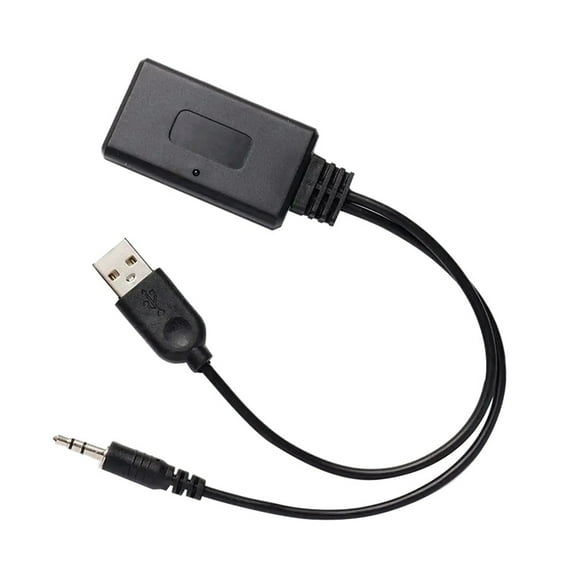 Universal Bluetooth Radio Cable Adapter Universal Aux Bluetooth Music Audio Receiver Car Charger Adapter,1 x Bluetooth Adapter,Black