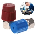 thumbnail image 1 of OUNONA 2Pcs Quick Coupler Adapter Set for Car Air Conditioner Hose Fitting with Colored Knobs, 1 of 5