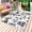 Black White, variant on Farmhouse Country Outdoor Rug for Patio/Deck/Porch, Non-Slip Large Area Rug 5 x 8 Ft, Vintage Black French Garden Horse Swan Indoor Outdoor Rugs Washable Area Rugs, Camping Rug Carpet Runner