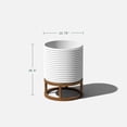 thumbnail image 4 of Veradek Mod Series Raised 18" Plastic-Stone Planter - (White/Brown, 2 Pack), 4 of 13