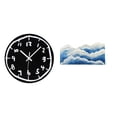 thumbnail image 1 of Reloj de pared silencioso, decorativo, moderno, acrílico, con números de , manecillas de metal engrosadas, alfombra ondulada con flocado, antid, 1 of 8