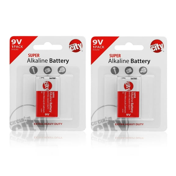 Essential Circuit City 9V High Performance  Alkaline Batteries  (2 Pack)