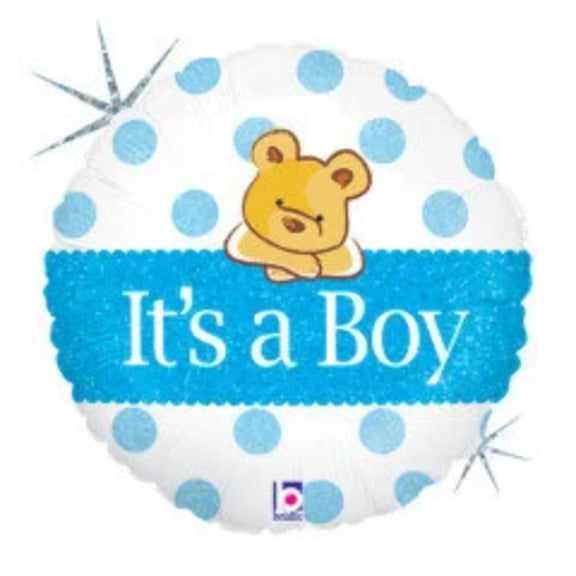 18" IT'S A BOY BEAR Balloon Party Supplies Decorations Foil Mylar Balloon