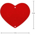 thumbnail image 3 of 4 cuerdas de 80 corazones de cuerda colgante de corona de fieltro rojo Ormromra LRWJ014, 3 of 7
