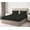 Black Solid, variant on LINEN SHEETS Queen Size Fitted Sheet Set 3 Piece-600 Thread Count, 100% Egyptian Cotton, 12" Deep Pocket Fitted Sheet & 2 Pillowcases-Black Solid
