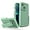 Mint Green, variant on TJS for iPhone 14 Plus, with Belt Clip Holster and Tempered Glass, Heavy Duty Military Grade Drop Protection Hard Phone Case with 360° Rotating Kickstand Clip for iPhone 14 Plus 6.7 inch (Mint Green)