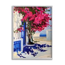 Stupell Industries Abstract Tree in City Botanical & Floral Painting Gray Framed Art Print Wall Art, 16 x 20