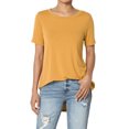 thumbnail image 1 of TheMogan Women's PLUS Basic Crew Neck Round Hem Short Sleeve Draped Jersey Tee, 1 of 6