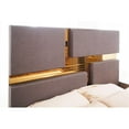 thumbnail image 6 of Pemberly Row Gold Detailed Tufted Queen Bed made with Wood in River Sand Gray, 6 of 14
