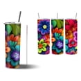 thumbnail image 1 of Termo Tumbler SVART 20 oz diseño Flores Colores arcoiris MD3, 1 of 4