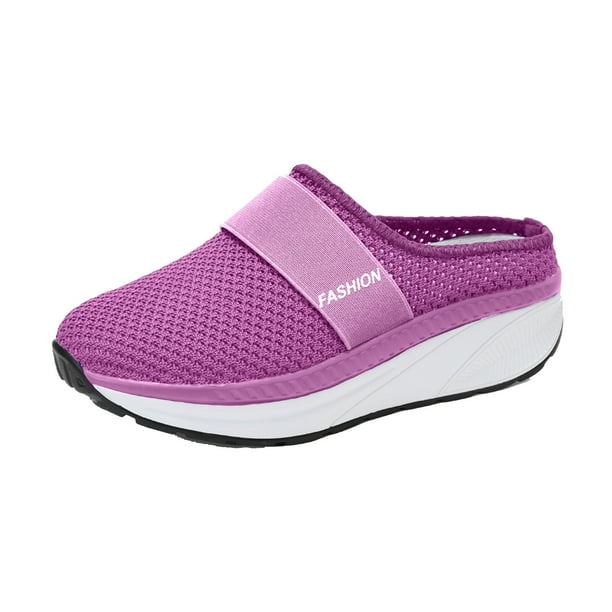 Sandalias de malla con plataforma ligera y hueco para mujer Wmkox8yii hj789