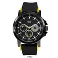 thumbnail image 2 of M Milano Expressions 47954 Black Silicon Band Mens Watch with Black Case & Yellow Accents, 2 of 2