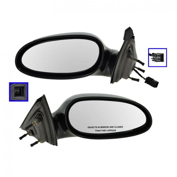 TRQ Power Heated Mirror LH & RH Set for 05-09 Buick Allure LaCrosse MRA04772