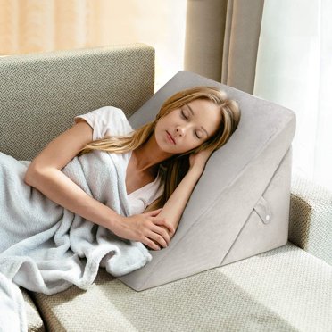 Rainbow Luxury Quilted Wedge Pillow – 20x18x11in Black, Acid Reflux & GERD Support, Hypoallergenic