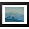 thumbnail image 2 of Birger Sandzén 24x19 Black Modern Framed Museum Art Print Titled - Sunset Over the Trees (1910), 2 of 5
