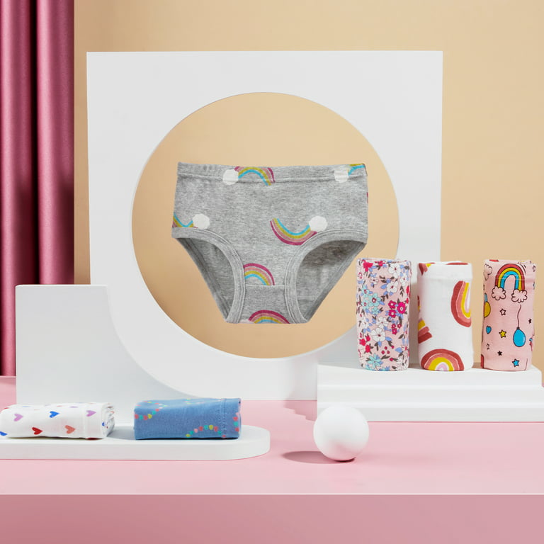 Toddler Little Girls Panties 100% Cotton Brief Underwear Undies, Multipack