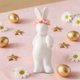 thumbnail image 4 of Uuiauoio 1 pc Mini Ceramic Rabbit Figurines, Porcelain Easter Bunny Decorations for Home, Tabletop Ornament, Tea Ceremony Pet, 4 of 6