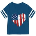 thumbnail image 4 of CONROSES 250Th Anniversary Usa Women's Short Sleeve T-Shirts V Neck Patriotic Usa Flag Graphic 4Th Of July Tshirt Plus Size Independence Day Tee Blouses For Lady, 4 of 4