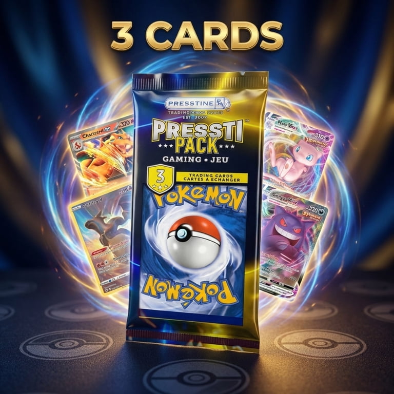 Presstine Pokemon Presstipack 3-Card Trading Card Pack - Walmart.com