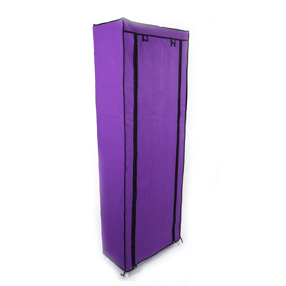 Shoe Rack, Room-saving 9 Lattices Non-woven Fabric, Purple