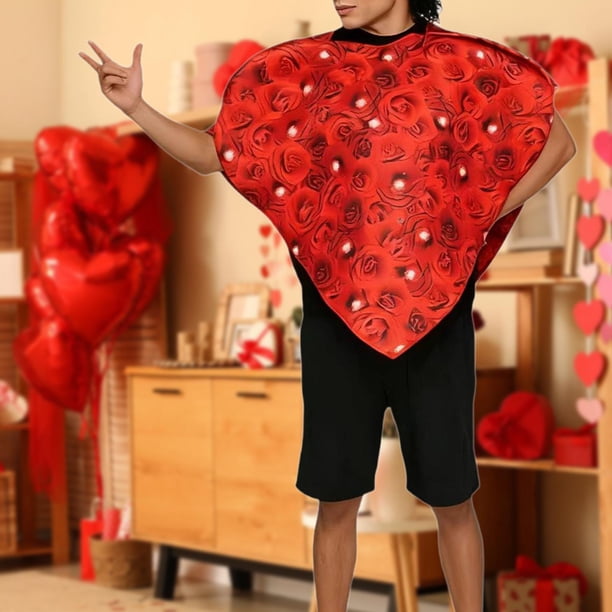 Disfraz de cosplay de corazón para adultos, traje romántico con forma de corazón, elegante, adorable y cómodo, para fiestas y escenarios. Corazón de rosa