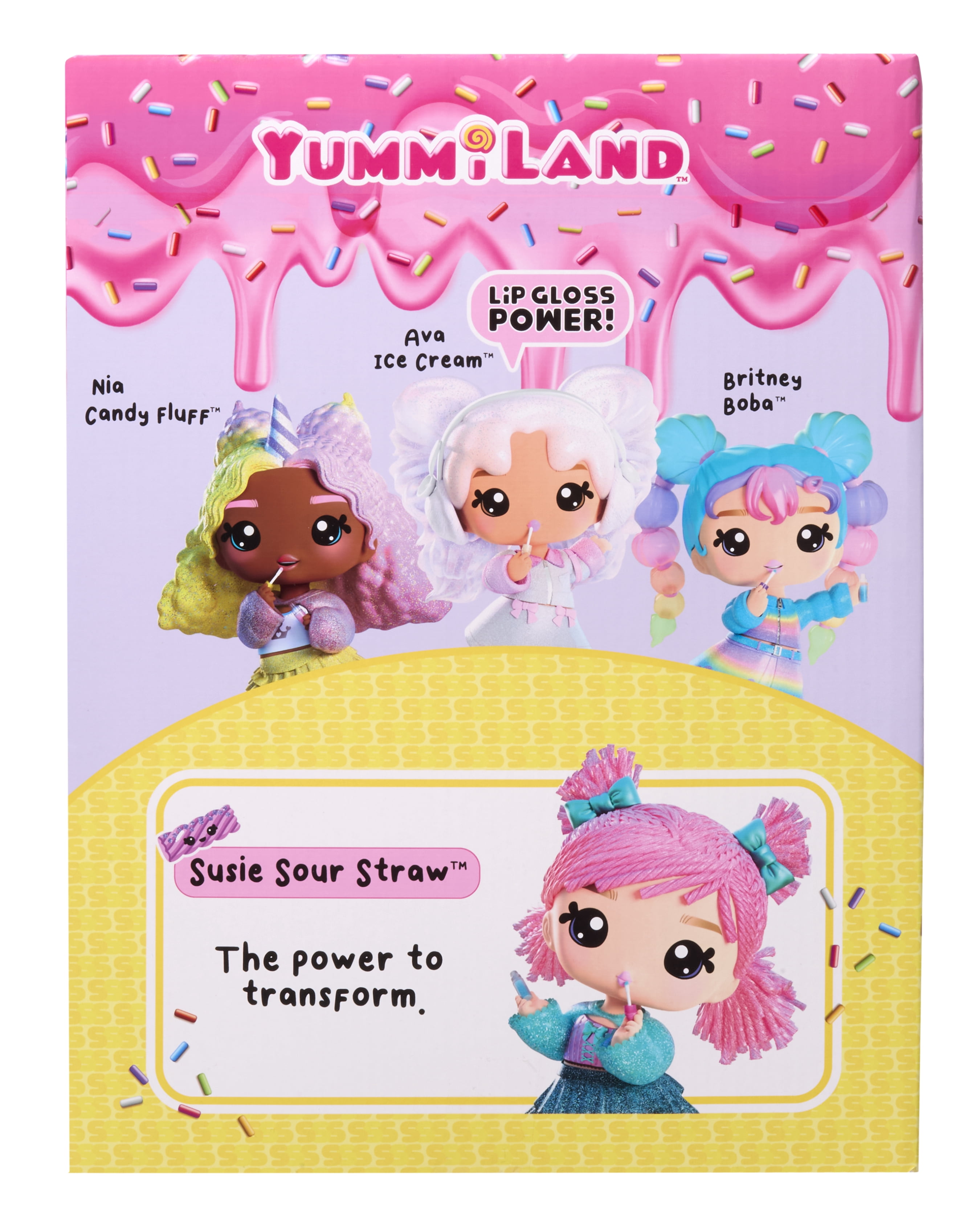 Yummiland Large Doll- Susie Sour Straw with Scented Lip Gloss