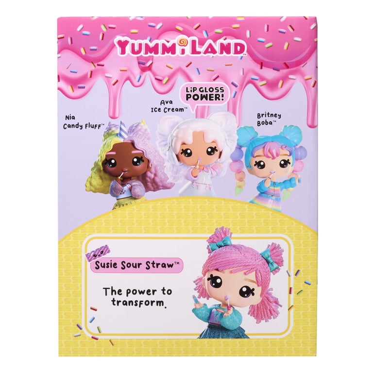 Yummiland Large Doll- Susie Sour Straw with Scented Lip Gloss
