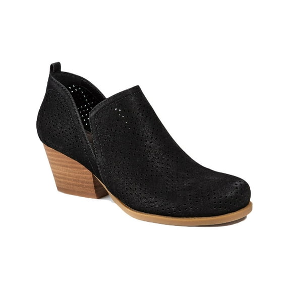 Baretraps Womens Rizzo Suede Block Heel Ankle Boots Black 7 Medium (B,M)