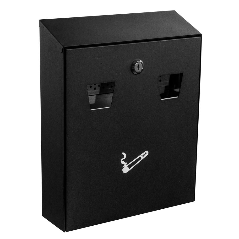 Alpine Cigarette Disposal Station Ashtray Outdoor WallMounted Black