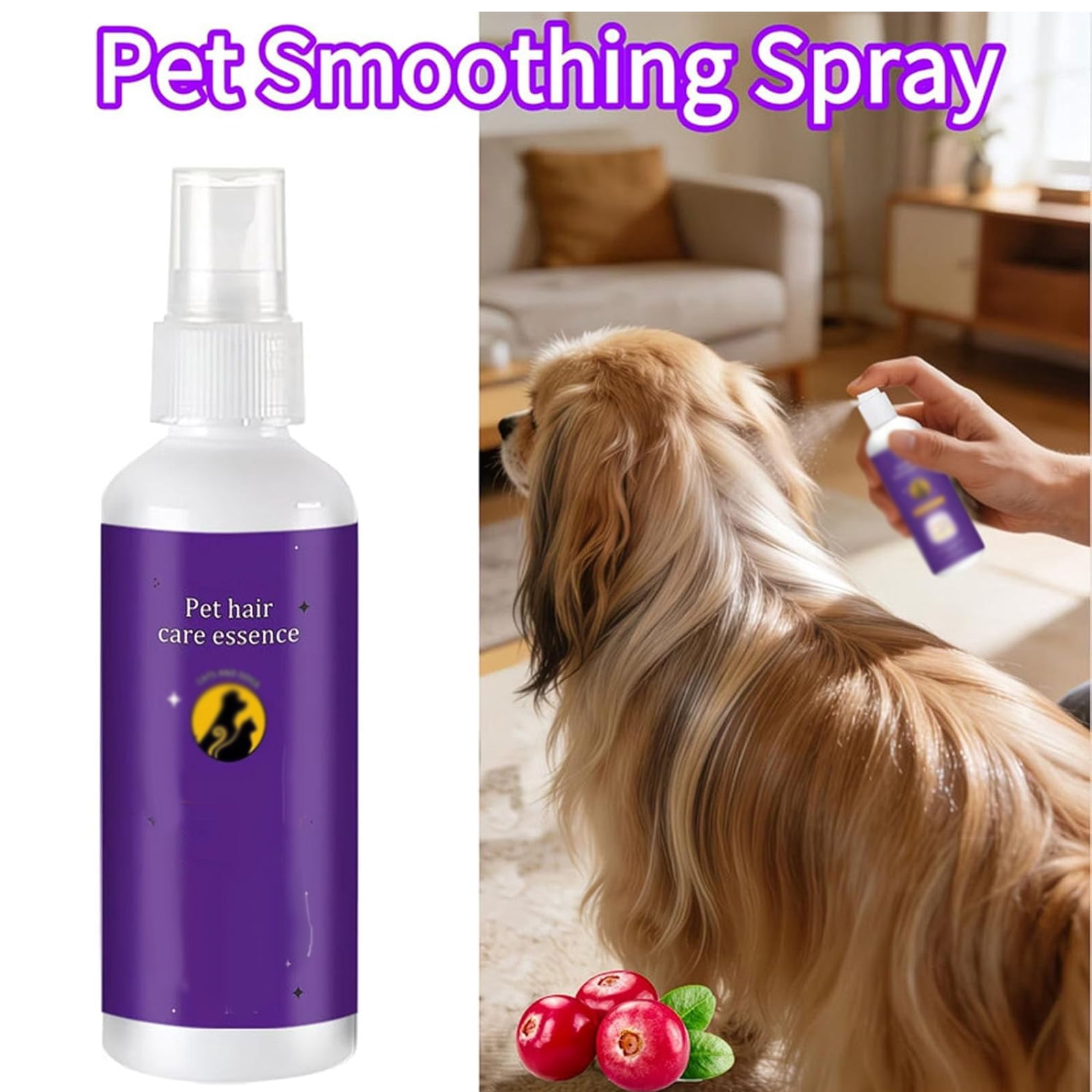 Pet Detangling Spray for Dogs & Cats,Dog Detangler Sprays, for Dogs, Cat & Dog Matted Fur Remover (3PC)