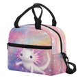 thumbnail image 3 of HUIACONG Insulated Lunch Bag with Galaxy Axolotl Pattern, Aluminum Film Lined Lunch Tote for Travel and Outdoor Adventures, 3 of 10