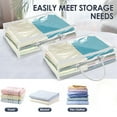 thumbnail image 3 of 6 Pack Clothes Storage Bag,Clear Sheet Storage Bags with Zipper,Plastic Sweater Storage Bins for Clothing, Vinyl Foldable Clothes Containers Organizers for Closet,Blankets,Bedding(White), 3 of 7