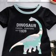 thumbnail image 2 of Children's Summer New Short Sleeve Set for Boys and Babies Camo Dinosaur Print T-shirt Short Sleeve Fashion Casual Two Piece Set, 2 of 5