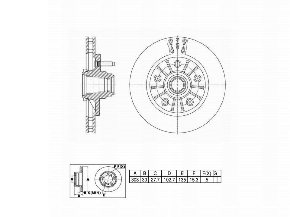 Winstop Brake Rotor and Hub Assembly, Front WS241447, Ford Expedition 2002-2000