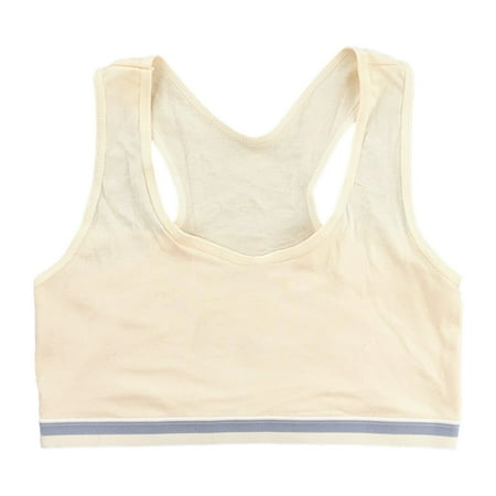 

Pimfylm Girls Cotton Cropped Cami Training Bra Beige A