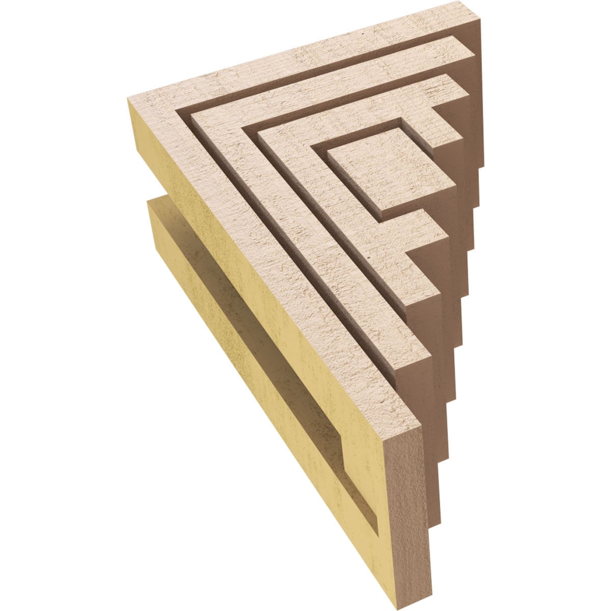 3"W x 6"D x 9"H Classic Landon Rough Cedar Woodgrain TimberThane Corbel, Primed Tan