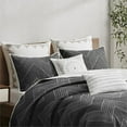 thumbnail image 4 of INK+IVY Pomona 3-piece Cotton Embroidered Coverlet Mini Set in Black, 4 of 15
