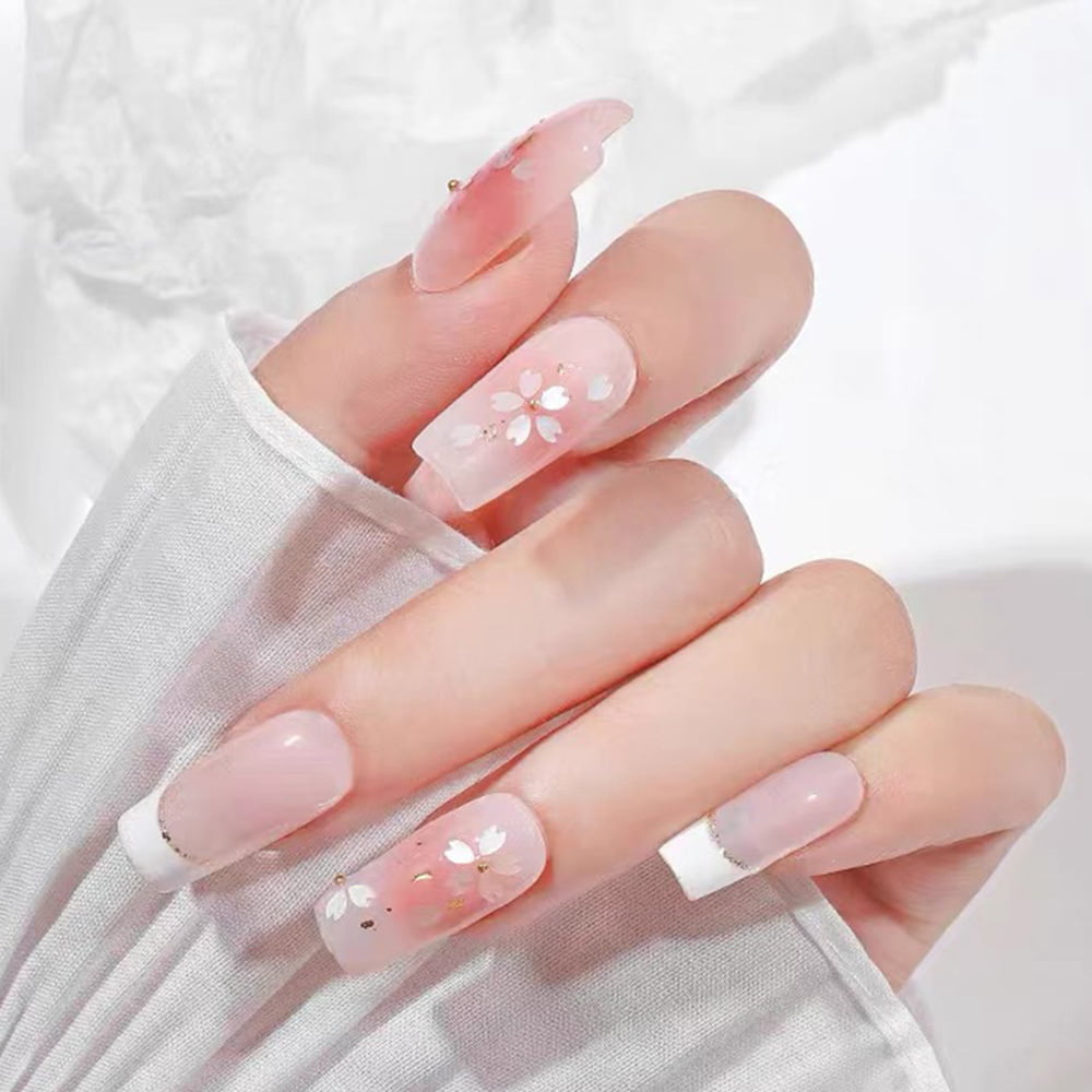 Another flower nails l Sakura nails 🌸 #notd #nailsideas #nailsinspira... |  TikTok