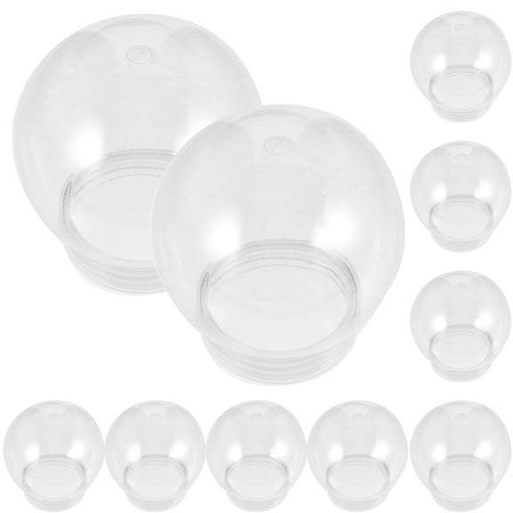 PAMINGONO 10Pcs Clear Plastic Snow Globes For Diy Craft And Decoration Projects