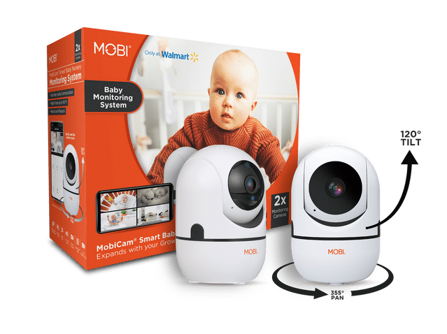 MOBI Smart HD Wi-Fi Baby Camera with 2-Way Audio Talk Back - MobiCam HDX Pan & Tilt Monitoring System