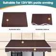 thumbnail image 3 of MCombo Patio Awning 13x8 Feet Fabric Replacement Sunshade Canopy for Retractable Awnings(Coffee Brown), 3 of 8