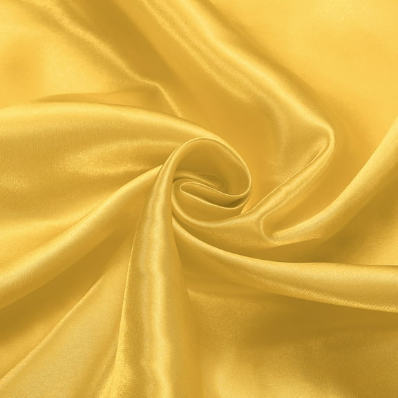 Gold Satin Fabric by the Yard, 2 Yards 60" Wide Silky Satin Fabric Solid Satin Cloth Fabric for Bridal Dress Wedding Decorations Crafts Sewing
